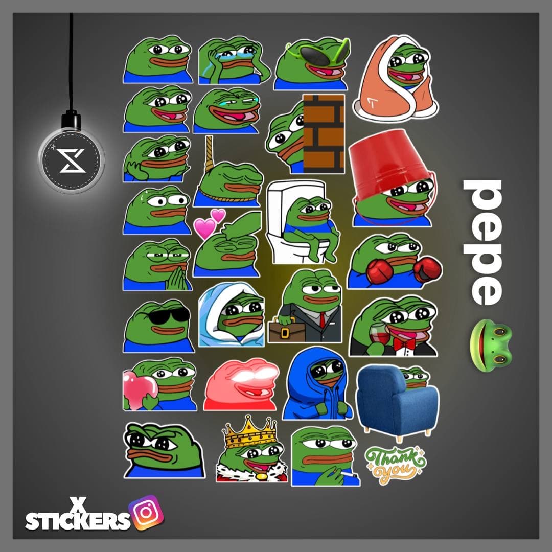 ملصقات الضفدع الاخضر Pepe 🐸